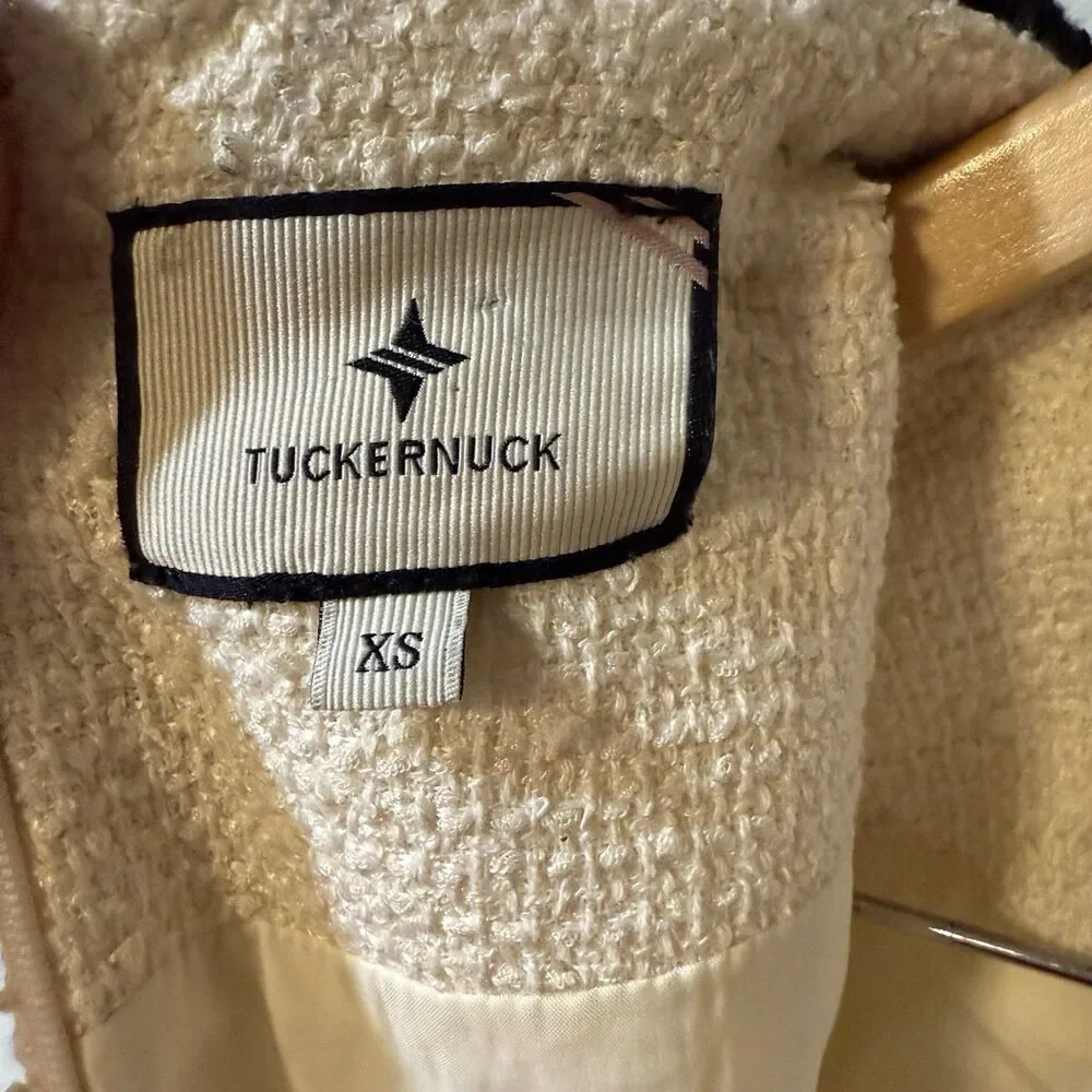 Tuckernuck Womens Cream Sheath Dress with Peter Pan Collar Size XS - Picture 7 of 11